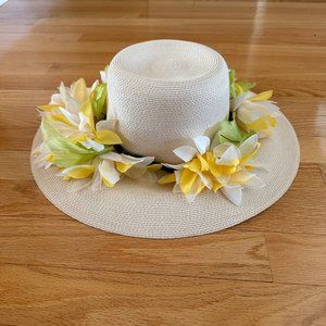 Vintage Gene Doris New York Floppy Floral Hat